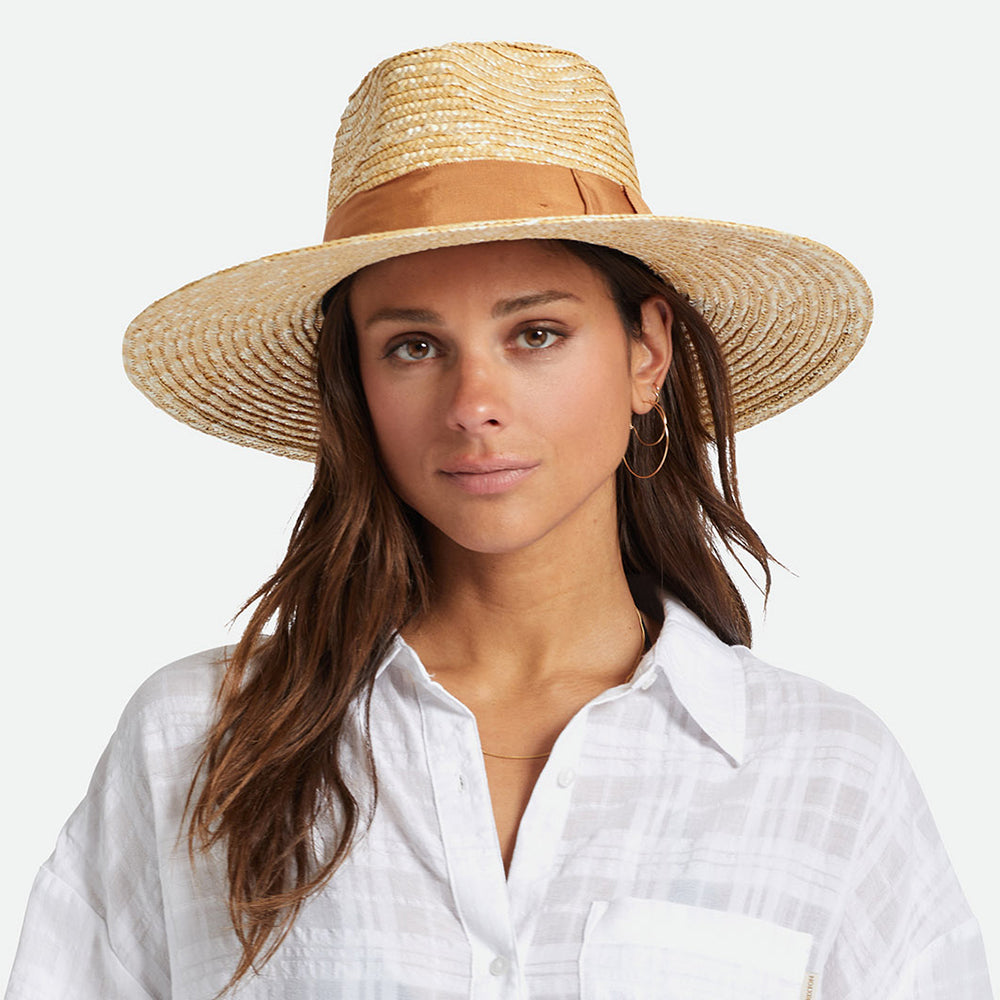 Sombrero de sol Joanna de paja de Brixton - Natural-Beige Arena