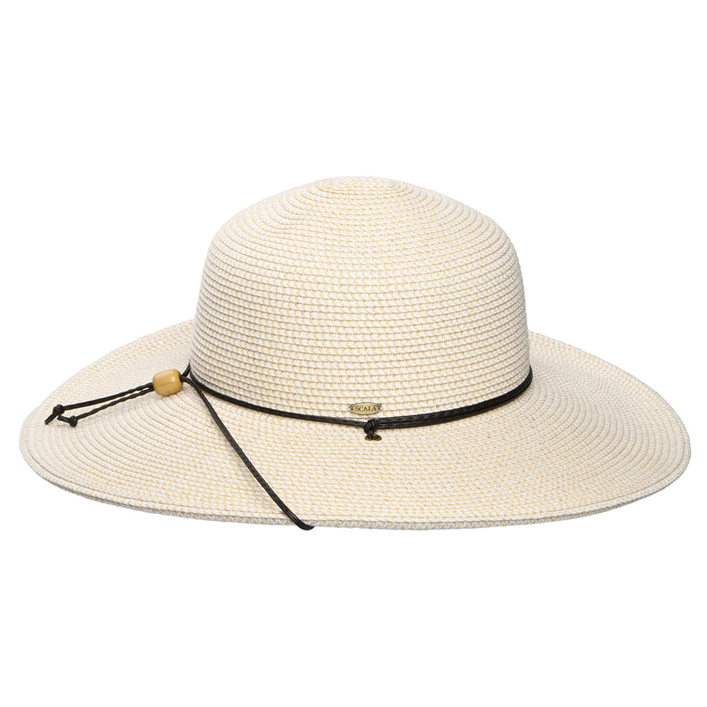 Sombrero de Sol Cleo de paja toyo de Scala - Blanco Marfil