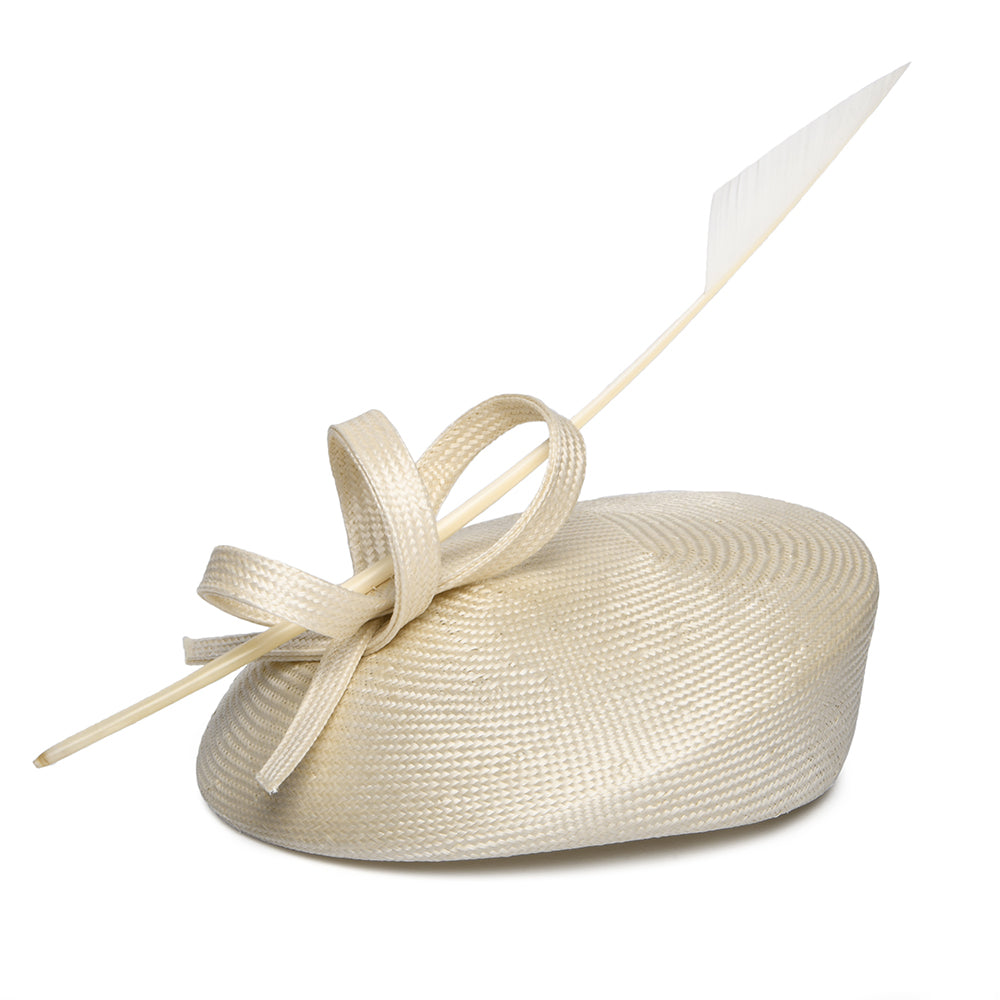 Sombrero Pillbox Pippa de paja de Whiteley - Blanco Marfil