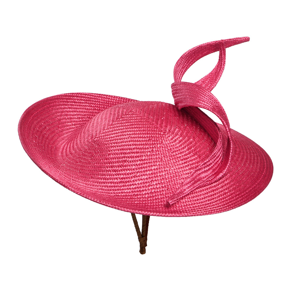 Tocado mujeres Marian Disc de paja de Whiteley - Rojo Frambuesa