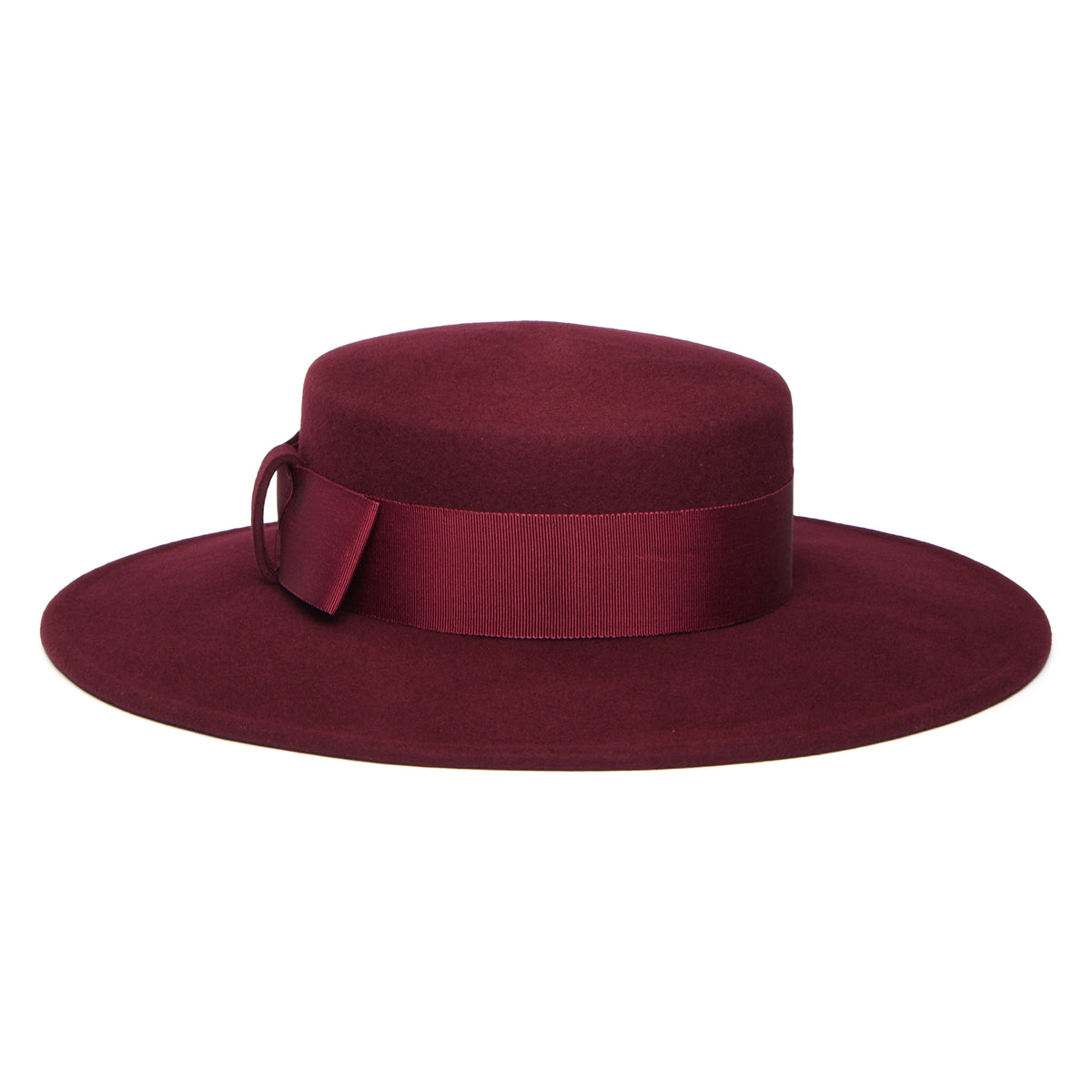 Sombrero Boater Fiona de fieltro de lana de Whiteley - Mora