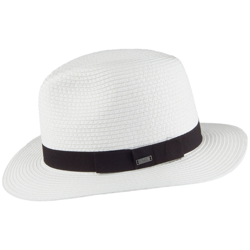 Sombrero Fedora Aveloz de paja de Barts - Blanco