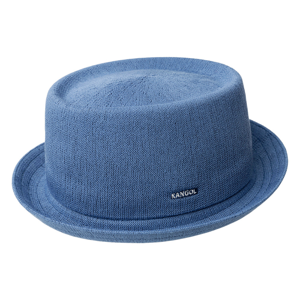 Sombrero Pork Pie Mowbray de bambú de Kangol - Azul Vaquero