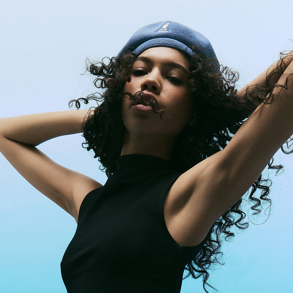 Boina Jax de bambú de Kangol - Azul Vaquero
