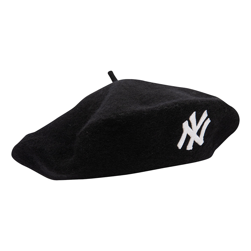 Boina New York Yankees de lana melton de New Era - Negro-Blanco