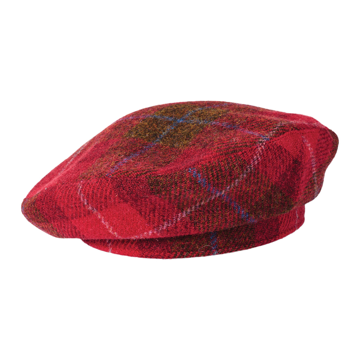 Boina de Harris Tweed de Failsworth - Rojo