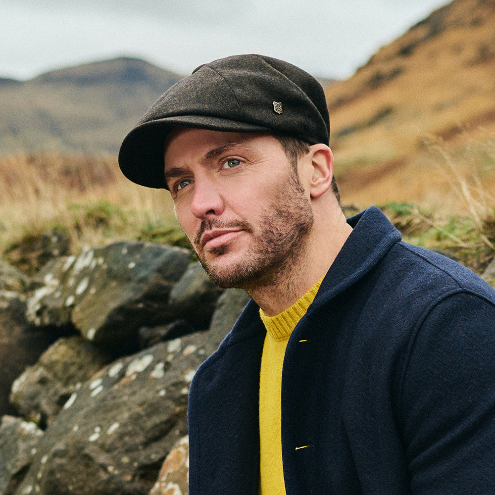 Gorra Newsboy Alfie de Melton de Failsworth - Loden