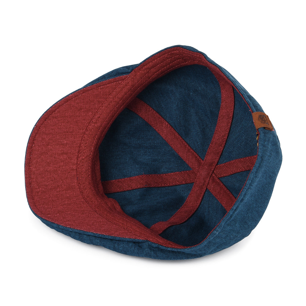 Gorra plana Porto Ornitorrinco de algodón de Failsworth - Verde Azulado-Rojo