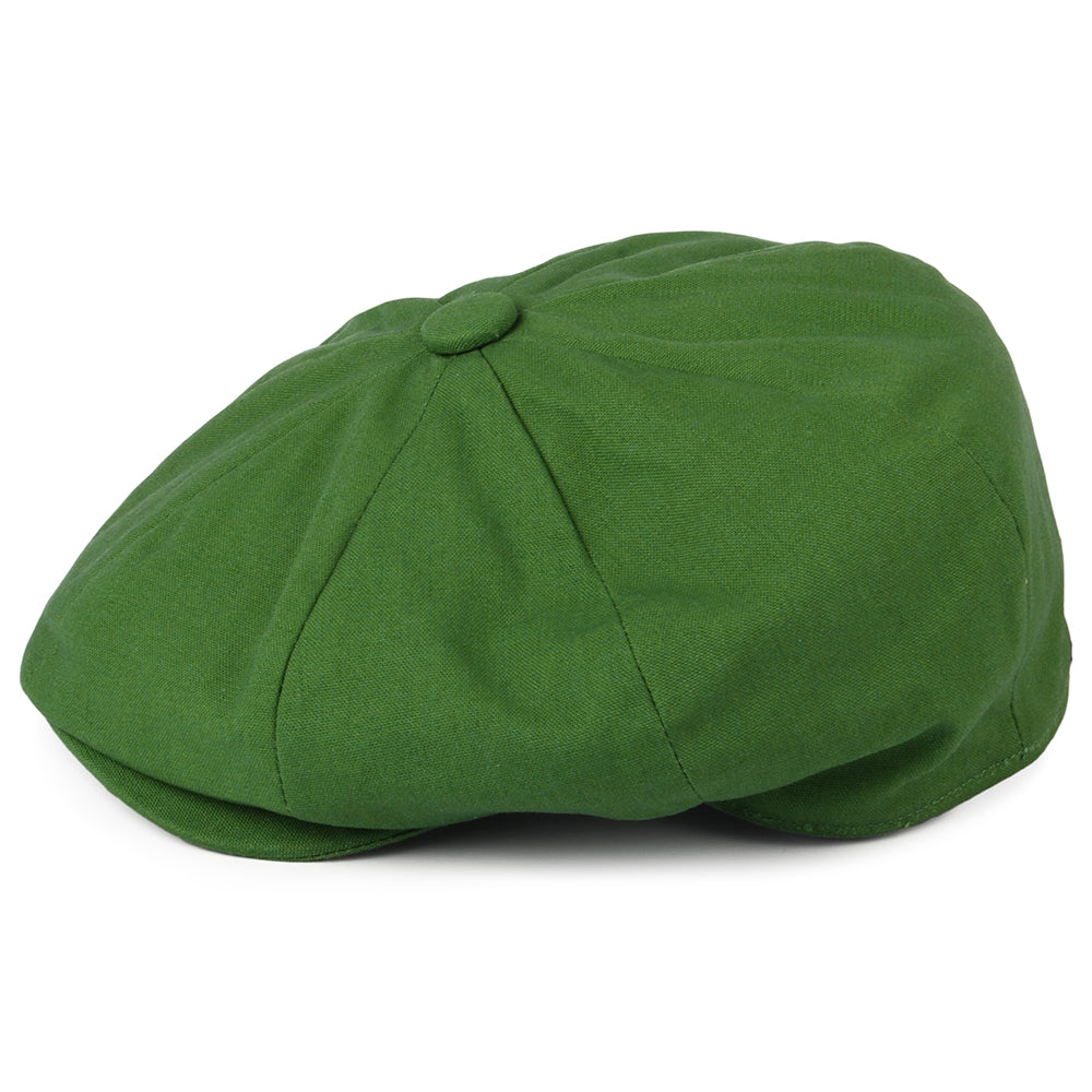 Gorra Newsboy 8 Piece de algodón y lino de Christys - Verde
