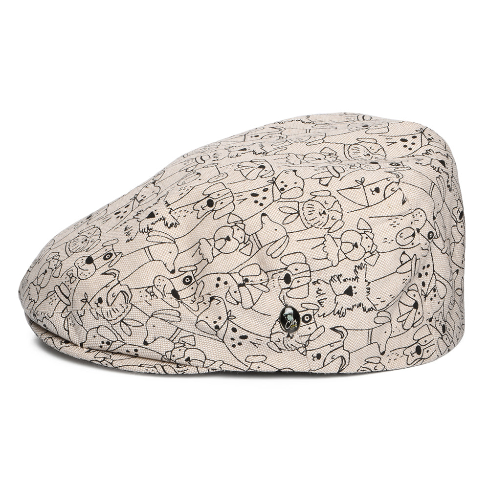 Gorra plana Dogs Rule de algodón de City Sport - Natural
