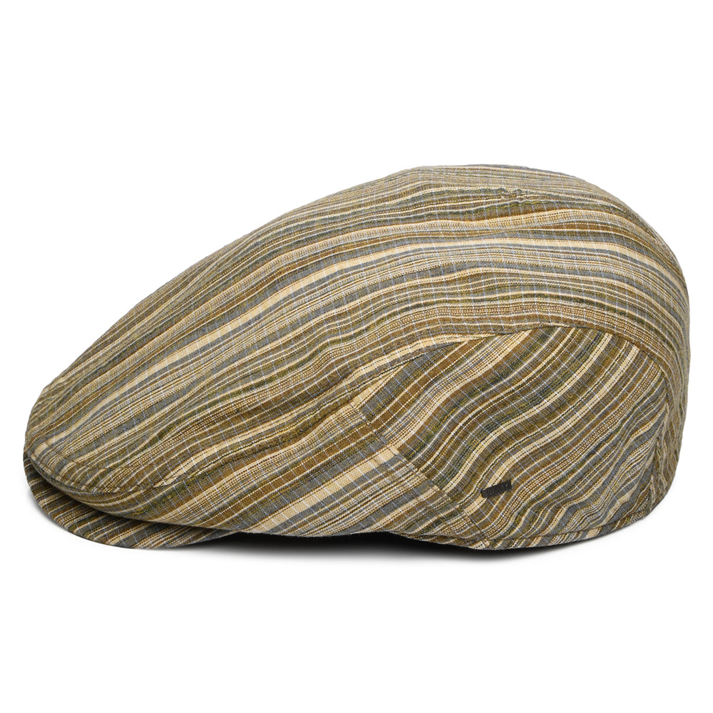 Gorra plana Newry con franjas de Bailey - Beige Arena-Multi