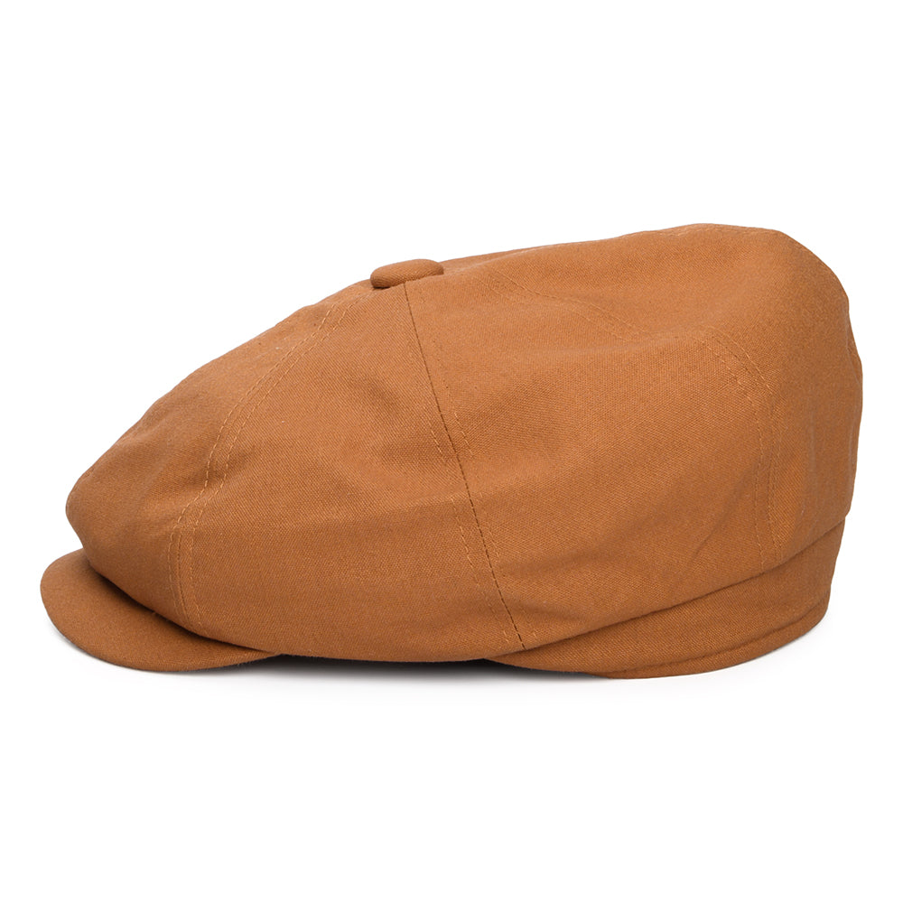 Gorra Newsboy redonda Gatsby de lino de Denton - Terracota