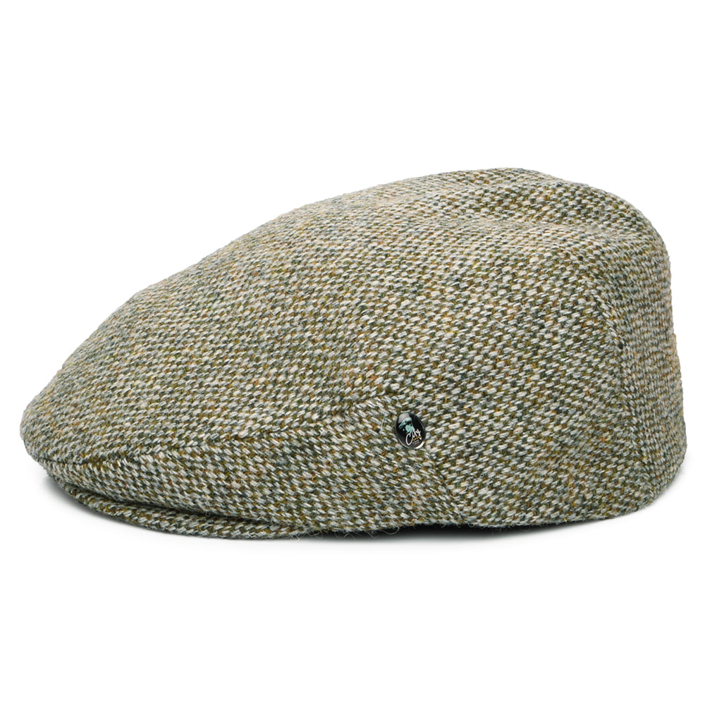 Gorra plana de Harris Tweed Birdseye de City Sport - Salvia