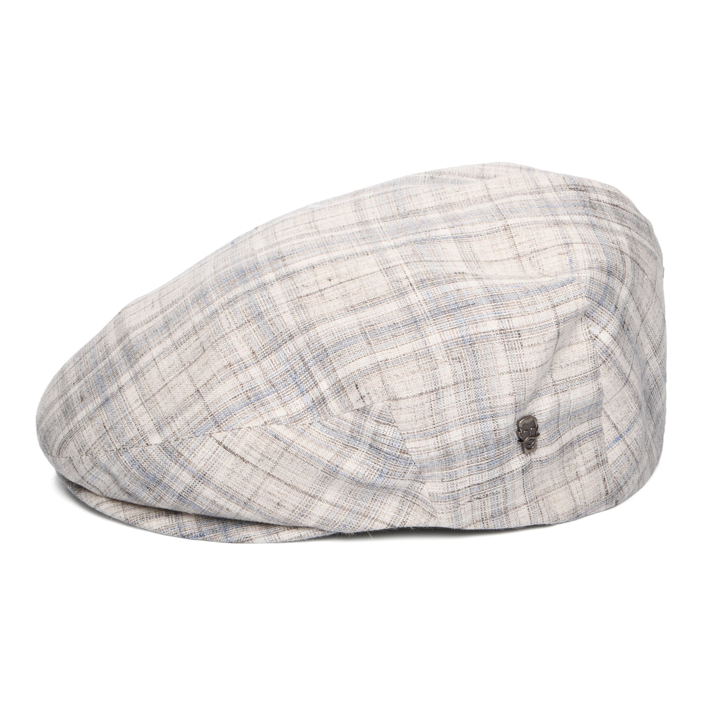 Gorra plana Eton de lino de City Sport - Piedra-Azul Claro