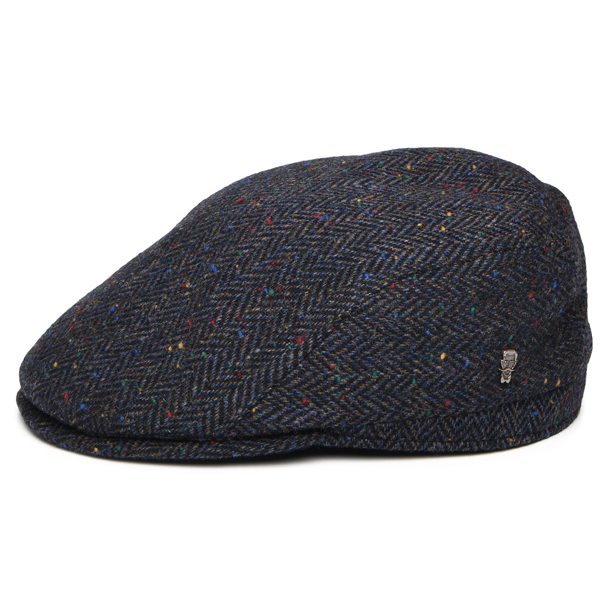 Gorra plana Porto de lana virgen diseño de espiga de City Sport - Azul Marino