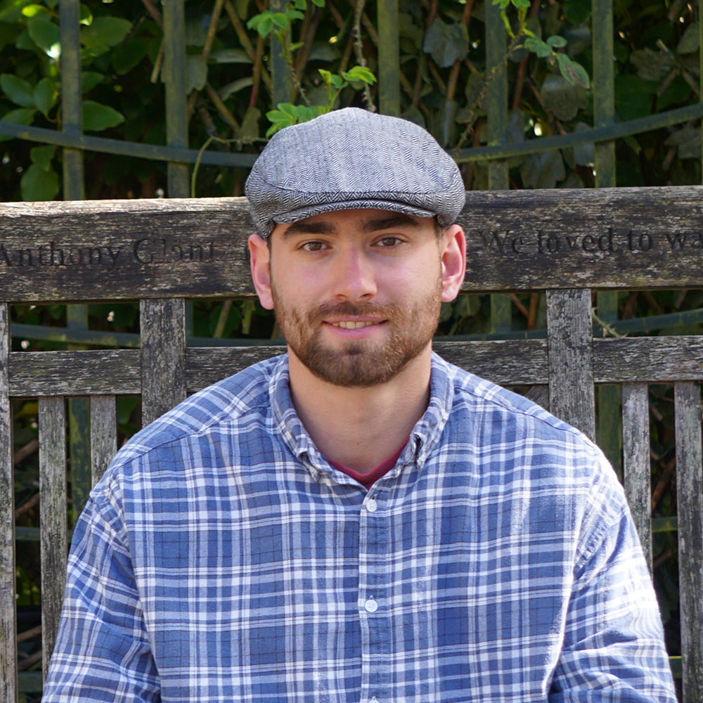 Gorra plana diseño de espiga de Jaxon & James - Gris