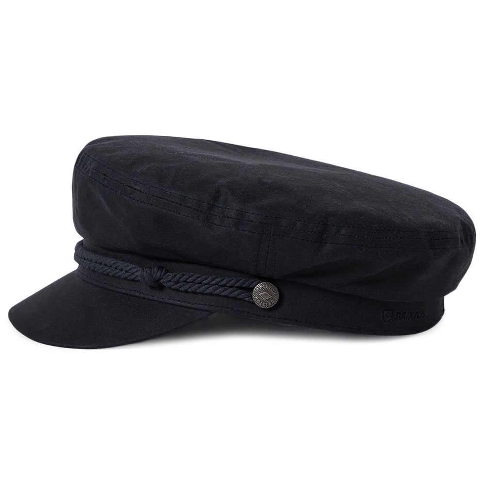 Gorra marinera Weather Guard de algodón encerado de Brixton - Azul Marino Lavado