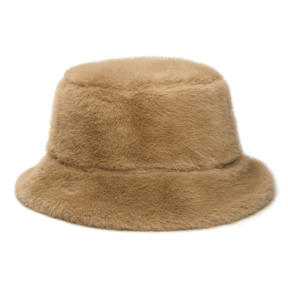 Sombrero de pescador reversible de piel sintética de Whiteley - Camel