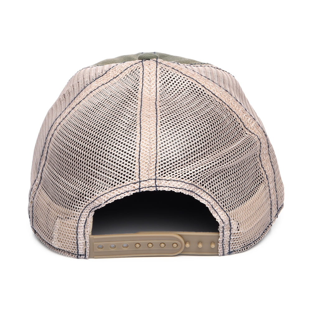 Gorra Trucker de algodón de Dorfman Pacific - Verde Oliva