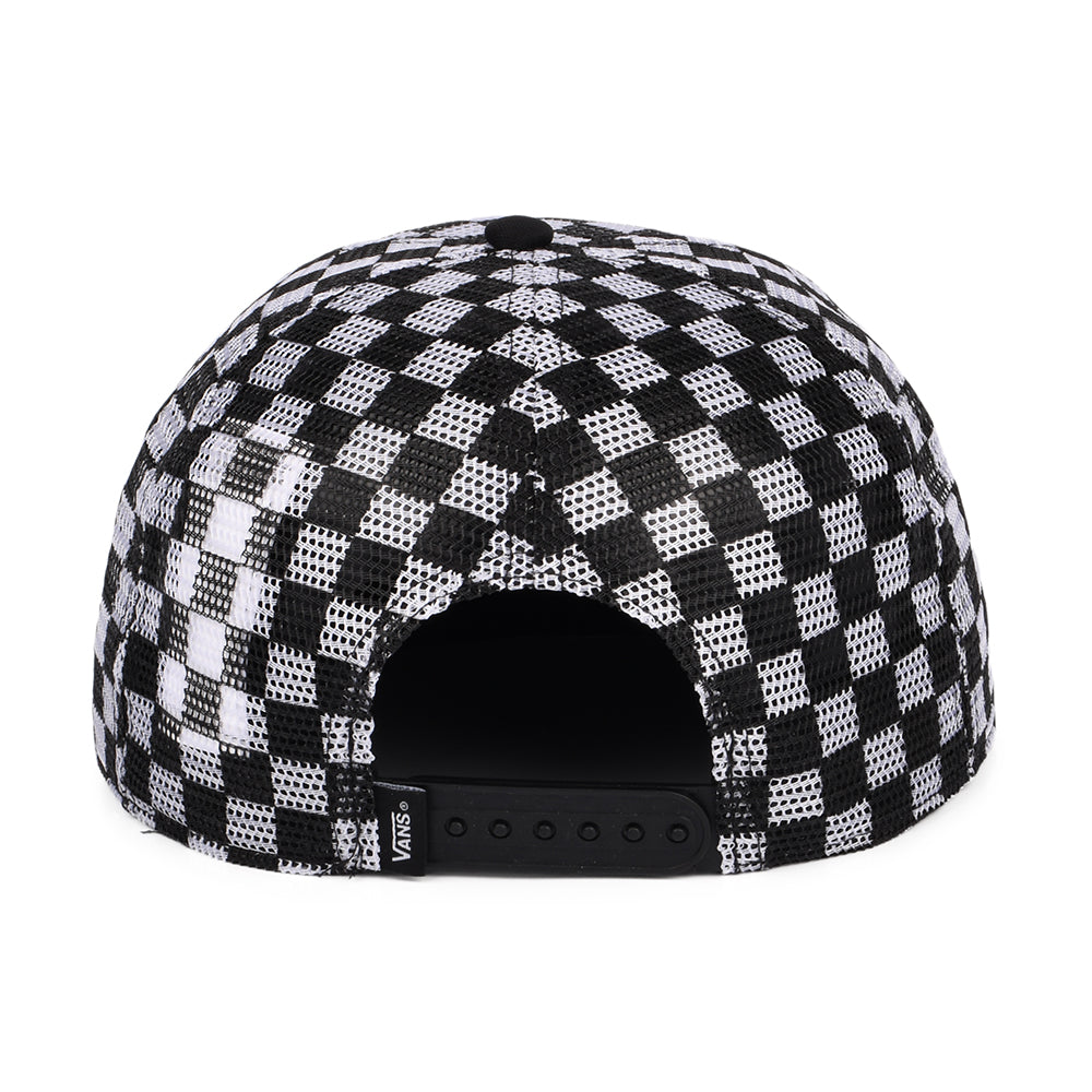 Gorra Trucker Full Patch Malla a cuadros de Vans - Negro-Blanco