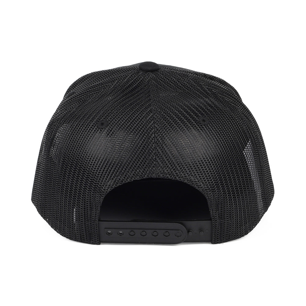 Gorra Trucker Palmer Proper MP de Brixton - Negro sobre Negro