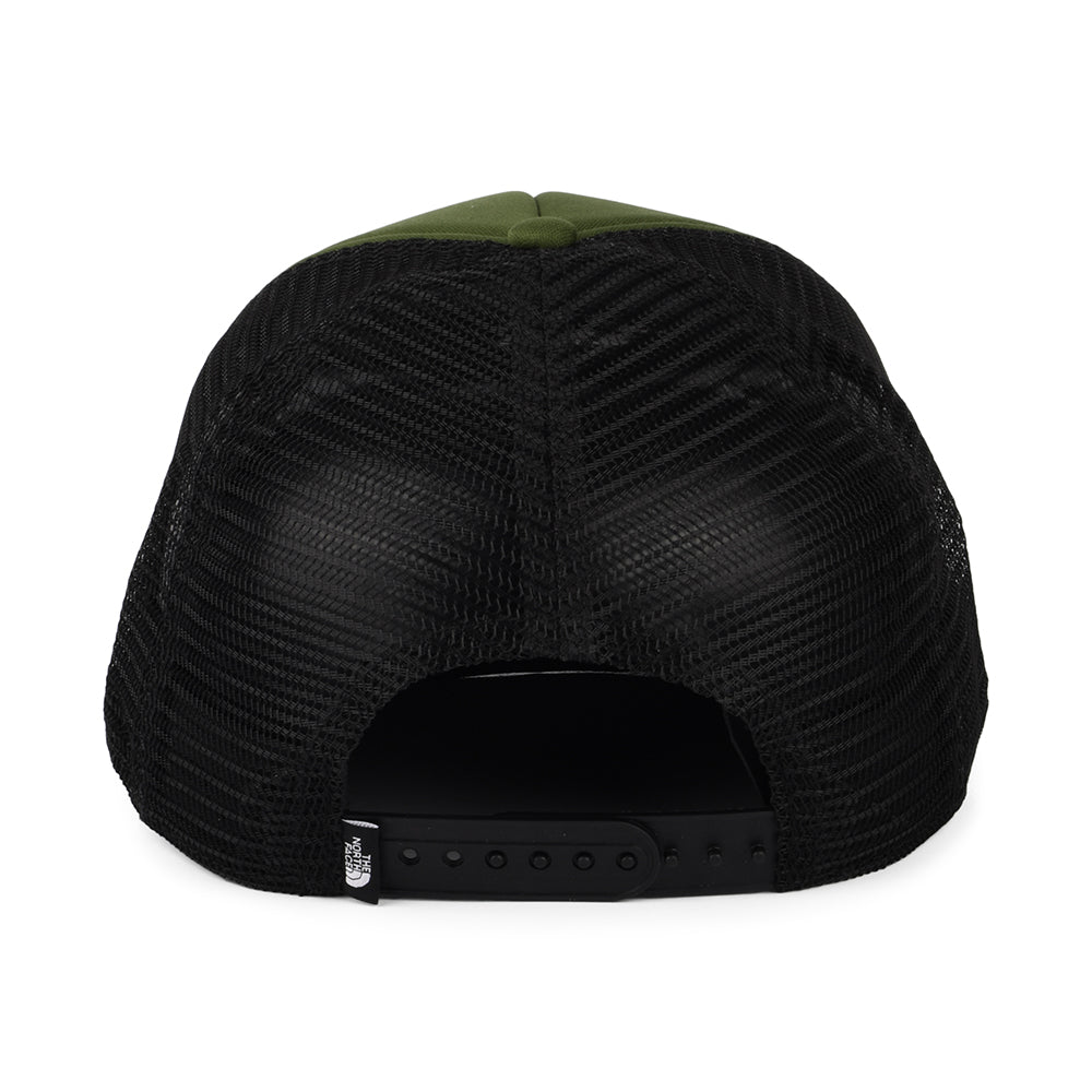 Gorra Trucker TNF Logo ajuste profundo de The North Face - Verde Oliva-Negro