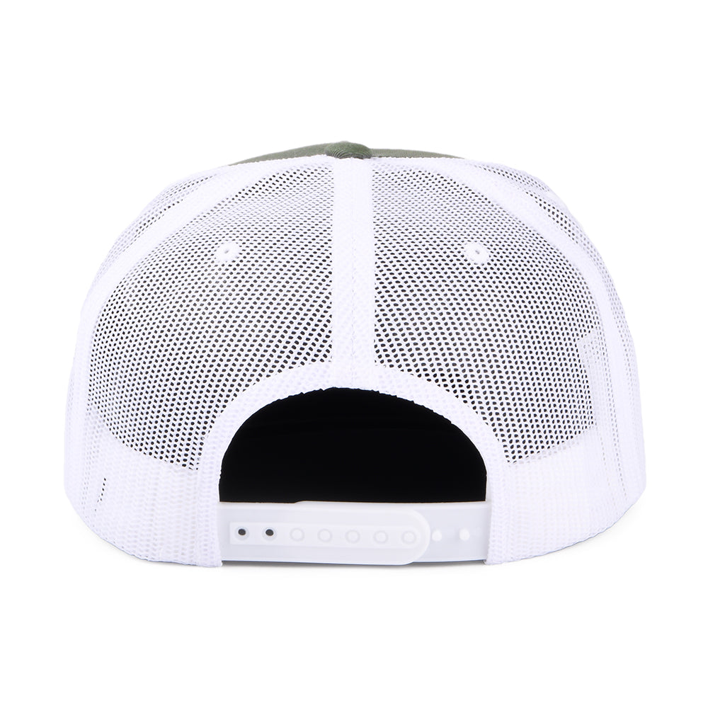 Gorra de camionero Oath MP de Brixton - Salvia Oscuro-Blanco