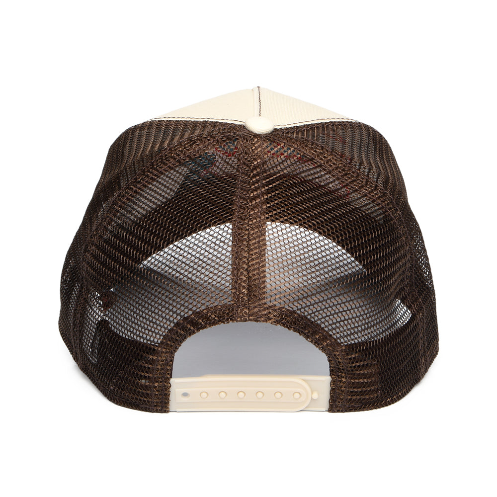 Gorra de camionero Tiki Lounge de Stetson - Crema-Verde Azulado-Marrón