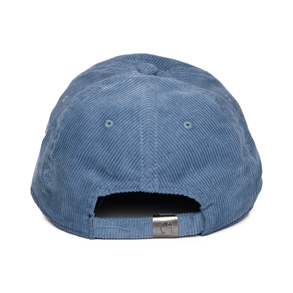 Gorra de béisbol Harlem de pana de Carhartt WIP - Azul Ártico-Blanco