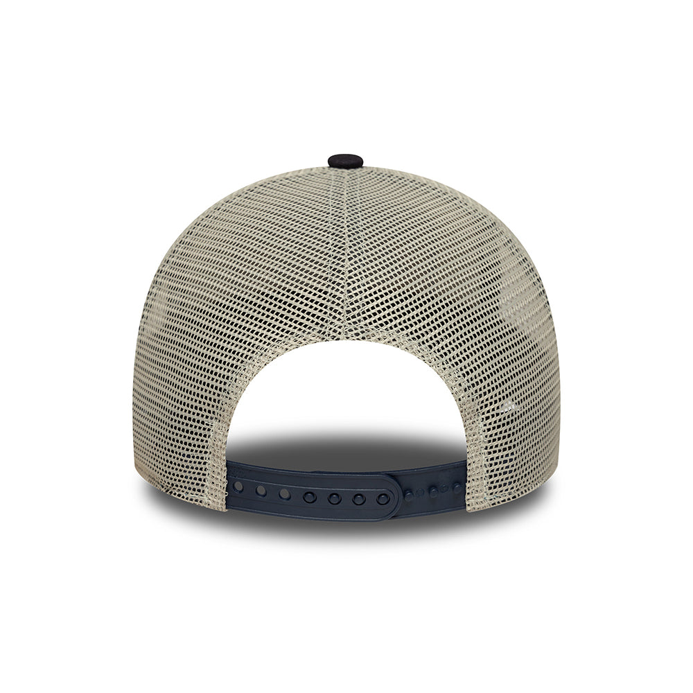 Gorra de camionero A-Frame Animal Patch Pato de New Era - Crema-Azul Marino