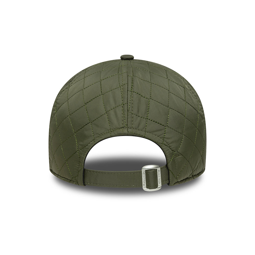 Gorra de béisbol 9TWENTY MLB Quilted L.A. Dodgers de New Era - Verde Musgo-Naranja