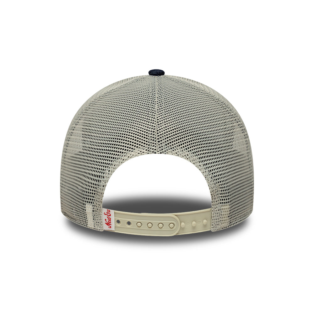 Gorra de camionero 9FORTY A-Frame Patch Denim de New Era - Azul Oscuro