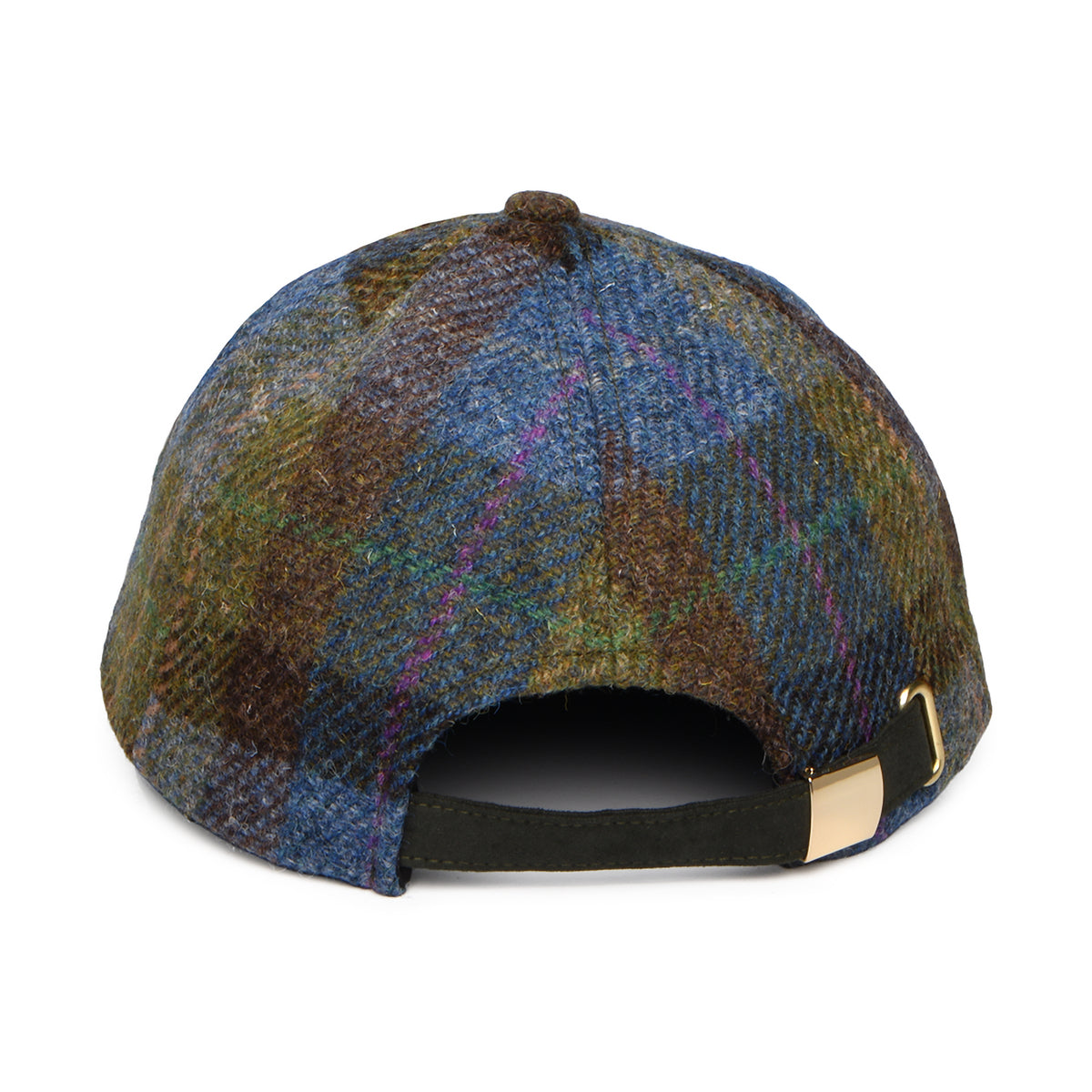 Gorra de béisbol de Harris Tweed de Failsworth - Verde Musgo-Azul