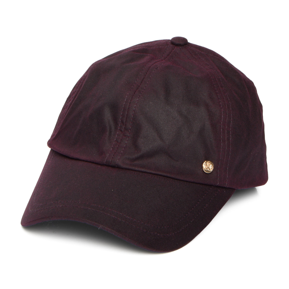 Gorra de béisbol de algodón encerado británico de Failsworth - Merlot