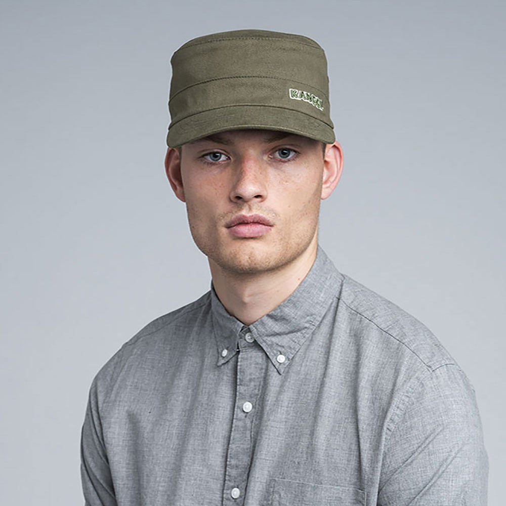 Gorra militar de sarga de algodón de Kangol - Verde