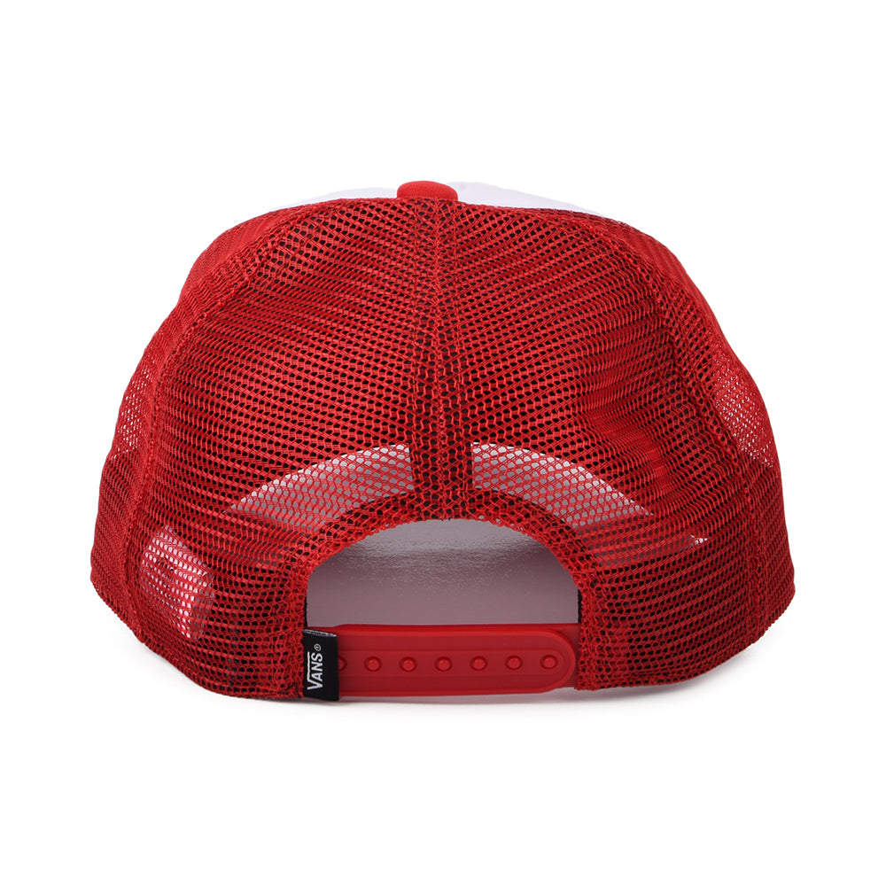 Gorra de camionero niños Parche clásico visera curvada de Vans - Blanco-Rojo