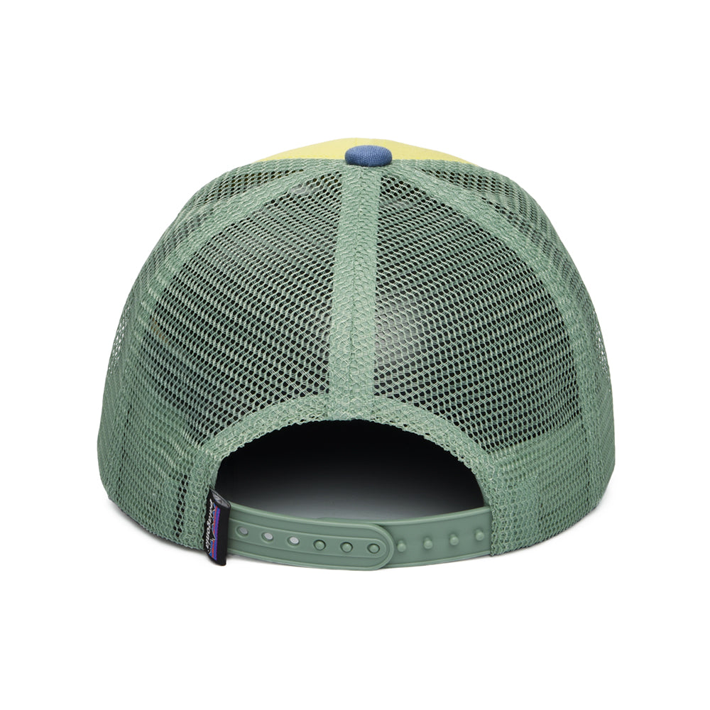 Gorra Trucker niños P-6 Logo de algodón orgánico de Patagonia - Amarillo-Azul-Verdemar