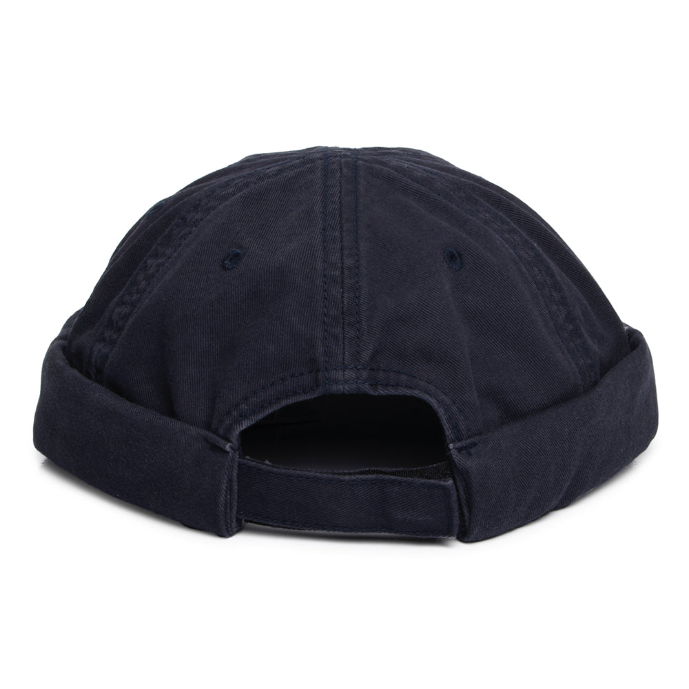 Gorro Beanie Docker de algodón de Stetson - Azul Marino
