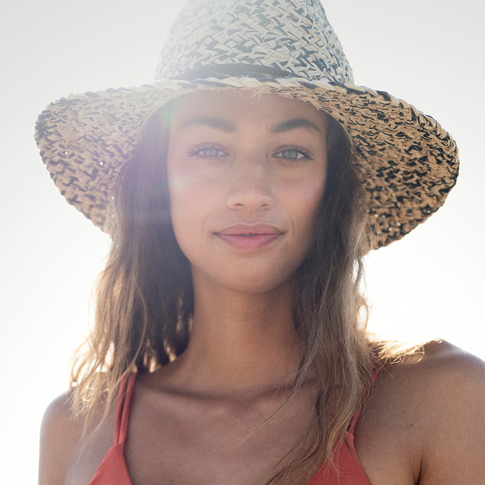 Sombrero Fedora Fatua de paja de rafia de Barts - Natural