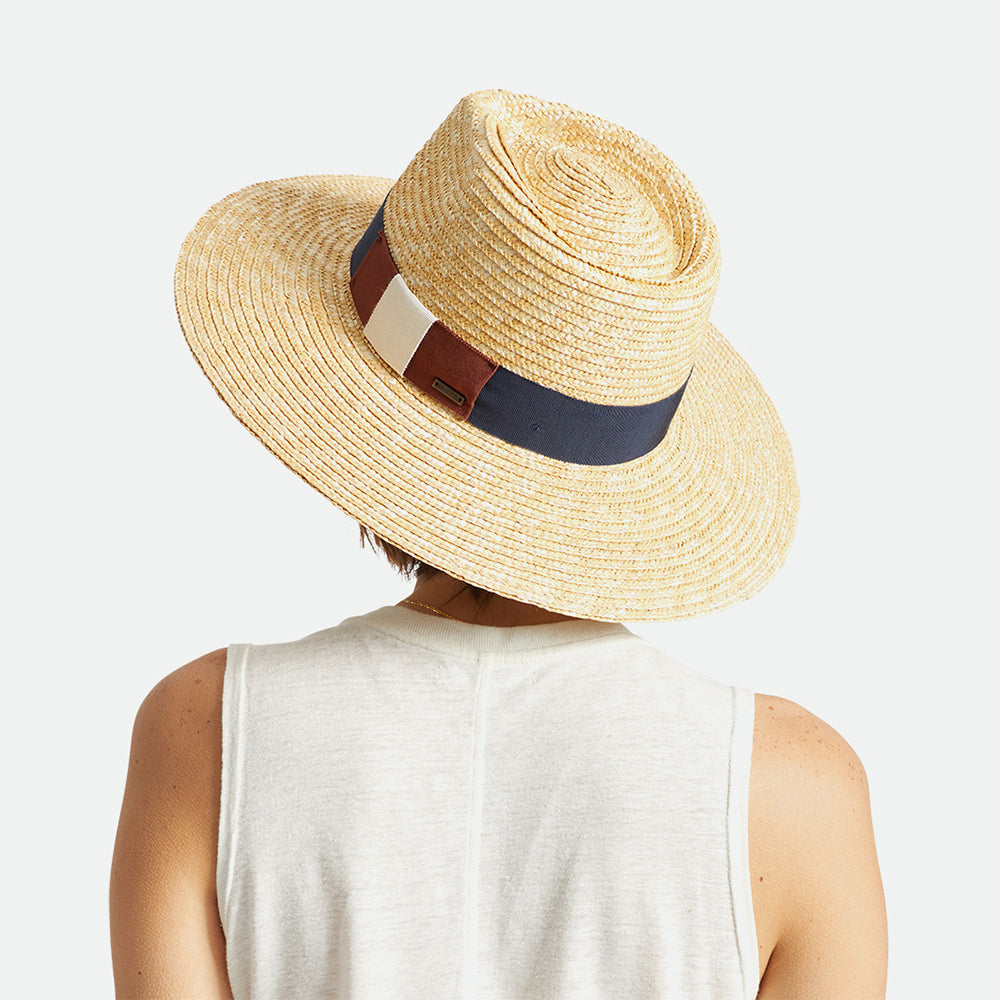 Sombrero de sol Joanna de paja de Brixton - Miel