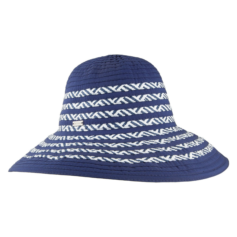 Sombrero playero Corsica de Betmar - Azul Marino-Blanco