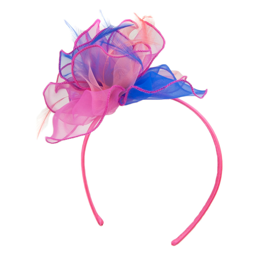 Tocado de organza de Scala - Fucsia