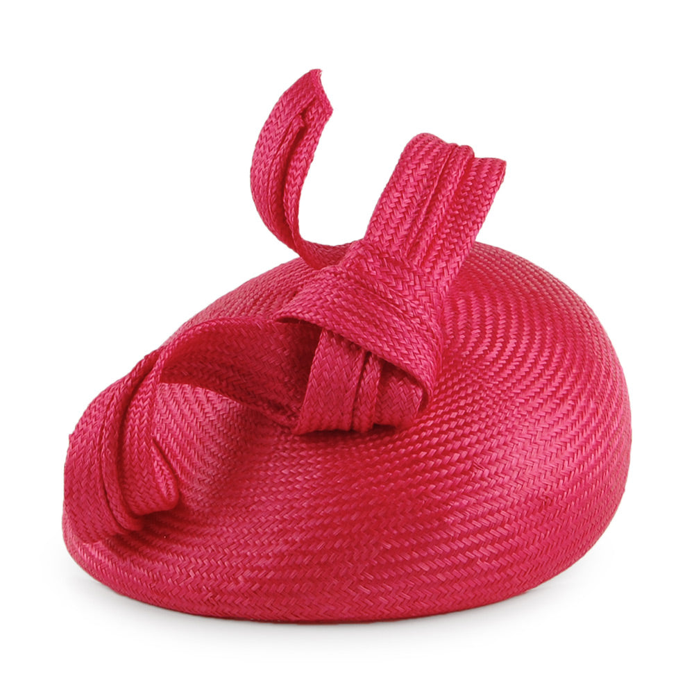 Sombrero Pillbox mujeres Duchess Of Cambridge de paja de Whiteley - Rojo Frambuesa