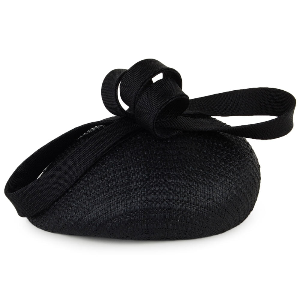 Sombrero Pillbox Freya de paja de Whiteley - Negro