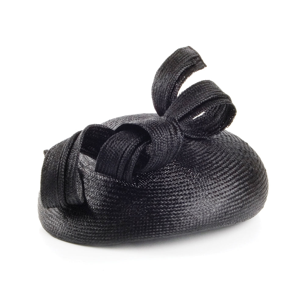Sombrero Pillbox mujeres Duchess Of Cambridge de paja de Whiteley - Negro