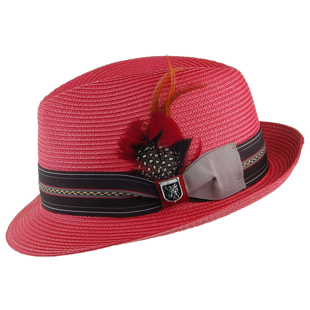 Sombrero Trilby Runyon de Stacy Adams - Rojo