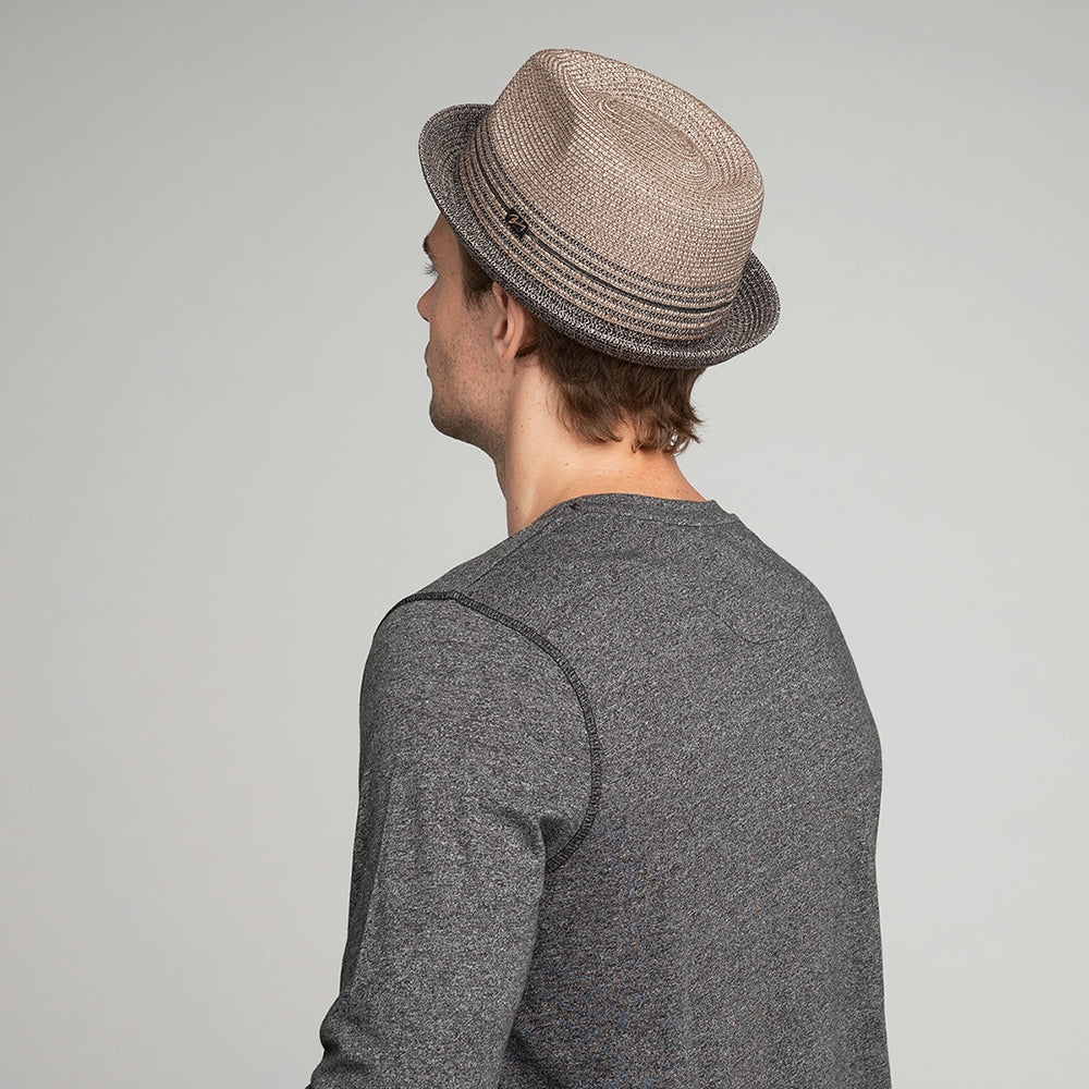 Sombrero Trilby Hooper de paja toyo de Bailey - Antracita