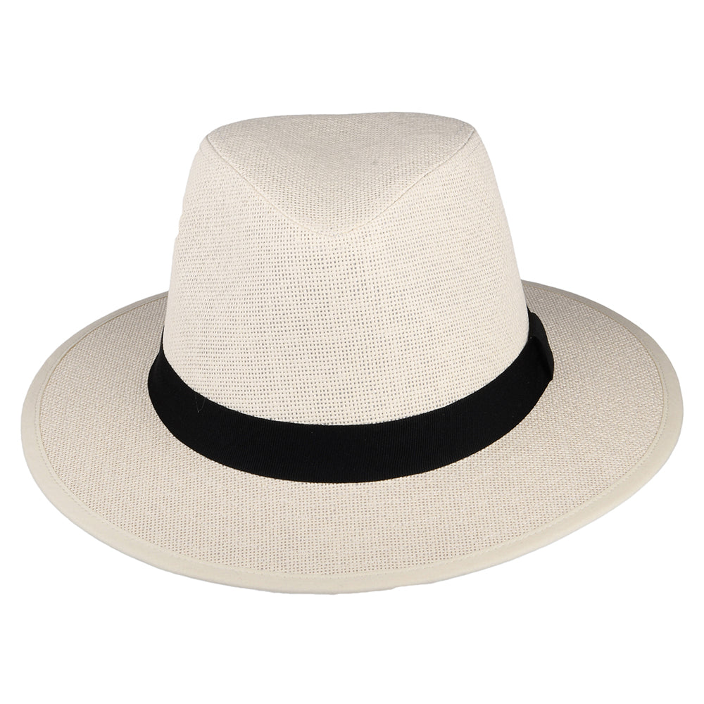Sombrero Fedora Safari de paja toyo de Failsworth - Natural