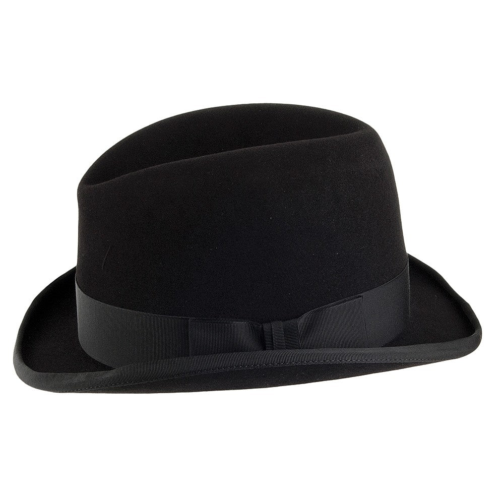 Sombrero Homburg de fieltro de piel de Christys - Negro