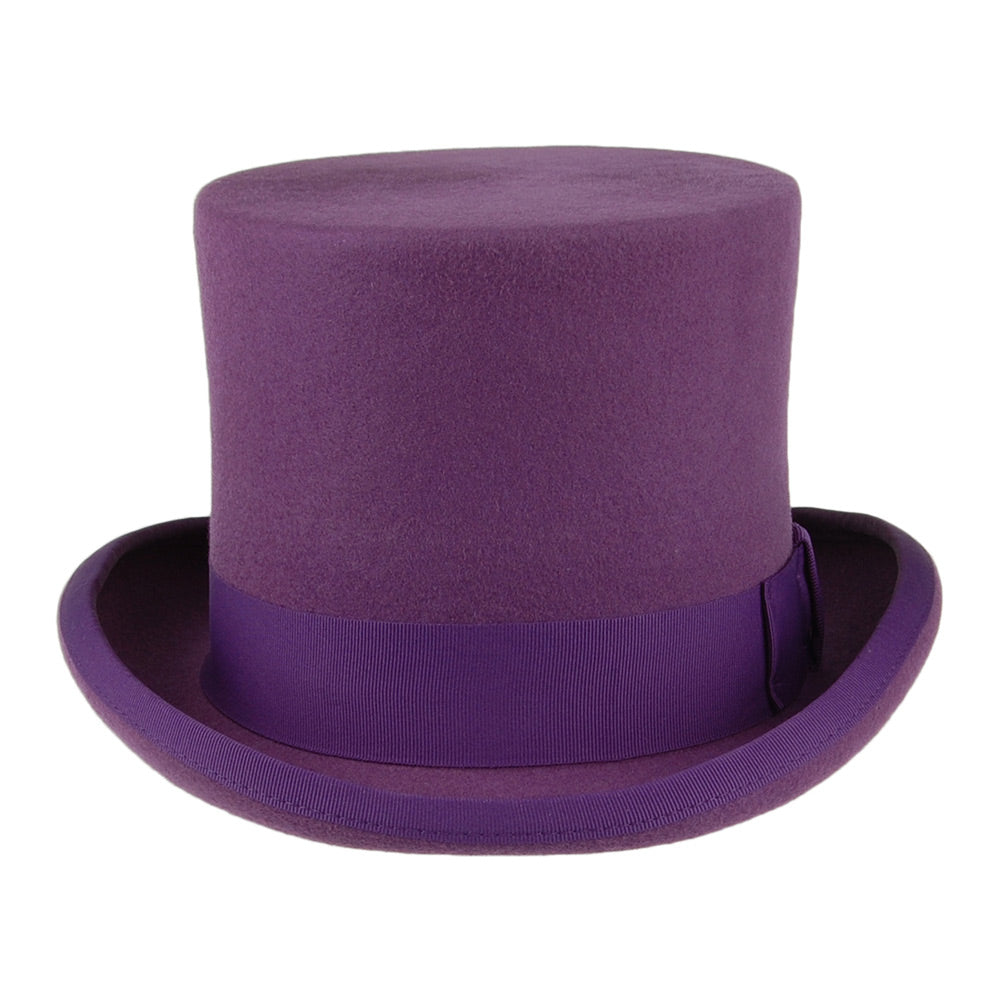 Sombrero de copa de fieltro de lana de Denton - Púrpura